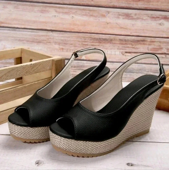 New Korean Summer Style Sexy & Comfortable Fish Mouth Wedge Heels With - Picture 5 of 8